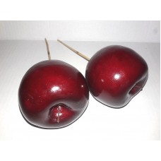 2 Fake Red Apples On a Stick Artificial Decorative Fruit Food Home Kitchen Decor   292662082656